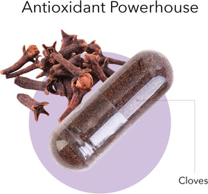 Kroeger Herb, Cloves, Natural Antioxidant Cloves Capsules, Liver Health, Digestive Clove Supplement - Vegetarian, Non-GMO, Gluten Free, No Preservatives or Fillers - 100 Capsules, Made in USA