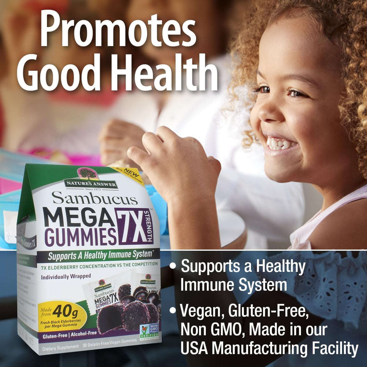 Nature&#39;S Answer Sambucus Mega Gummies 7x (30 Gummies)