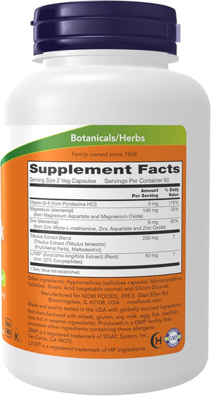 NOW Foods Supplements, TestoJack™ 100 with LJ100®, a potent standardized extract of Tongkat Ali (Eurycoma longifolia), Tribulus and ZMA®, 120 Veg Capsules