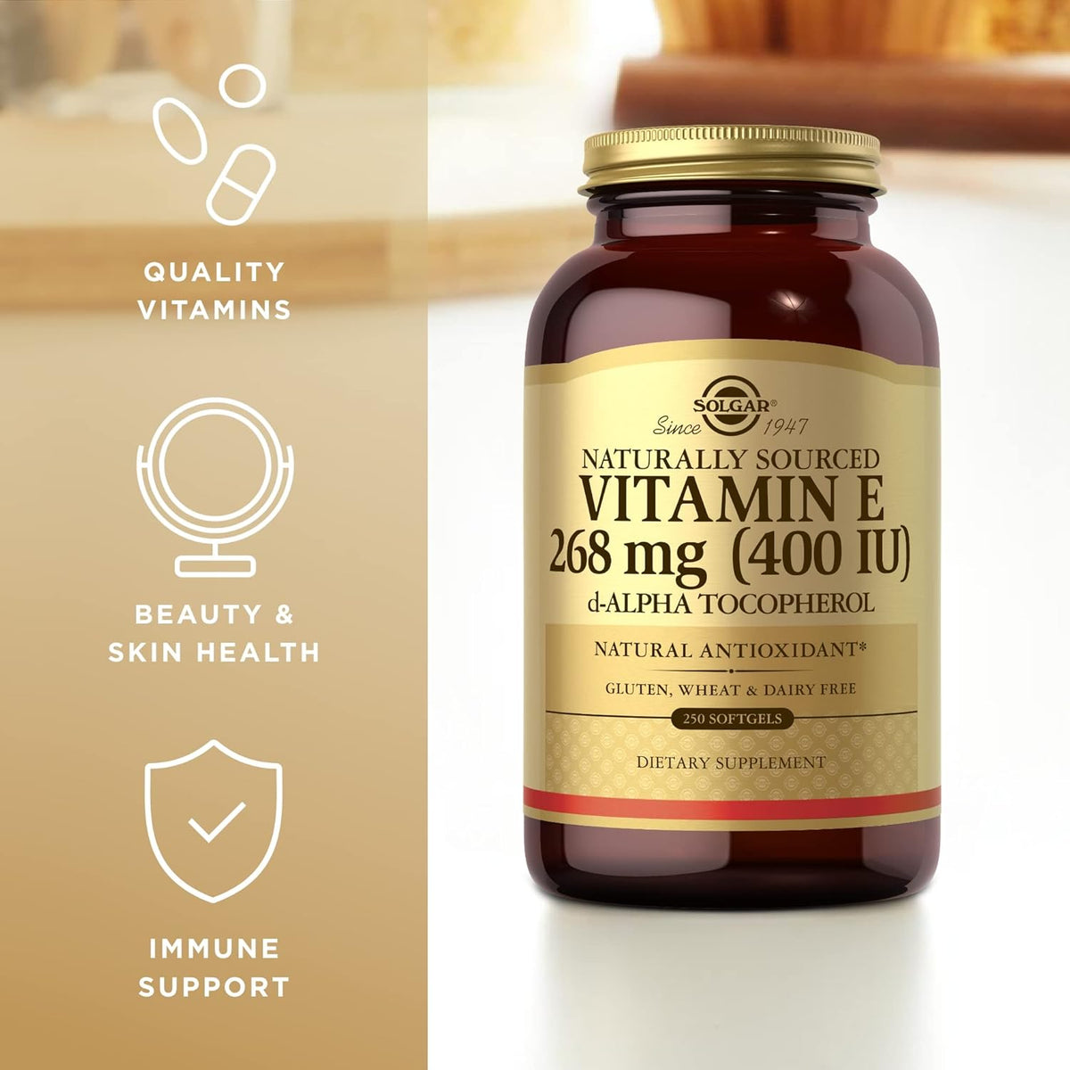 Vitamin E 400 IU Alpha Softgels 250