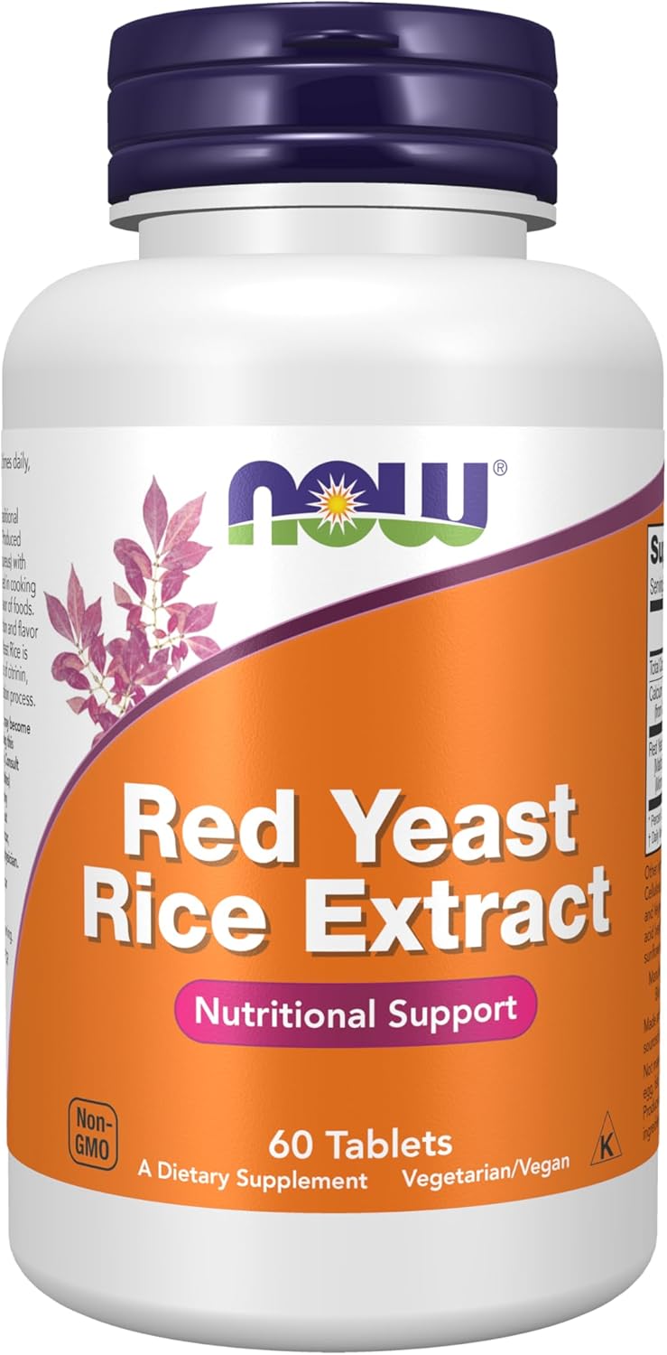 NOW Supplements, Red Yeast Rice (Monascus purpureus) 1,200 mg, Nutritional Support, 60 Tablets