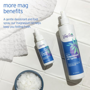 Life-Flo Pure Magnesium Oil for Feet and Body - 100% Pure Magnesium Spray from The Ancient Zechstein Seabed - Magnesium Oil Spray for Feet, Relaxing & Rejuvenating Muscles & Joints - 8 oz