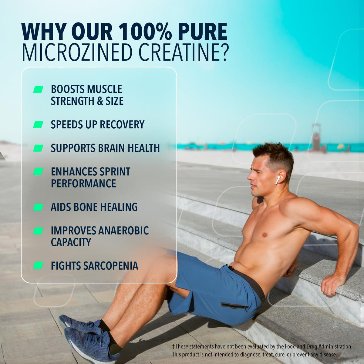 NF Sports Creatine Energy Protein Powder,Unflavored Protein Powder for Muscle Recovery &amp; Strength, Sports Drink Powder, Dietary Supplement, No Artificial Flavors (300g, 60 Servings)