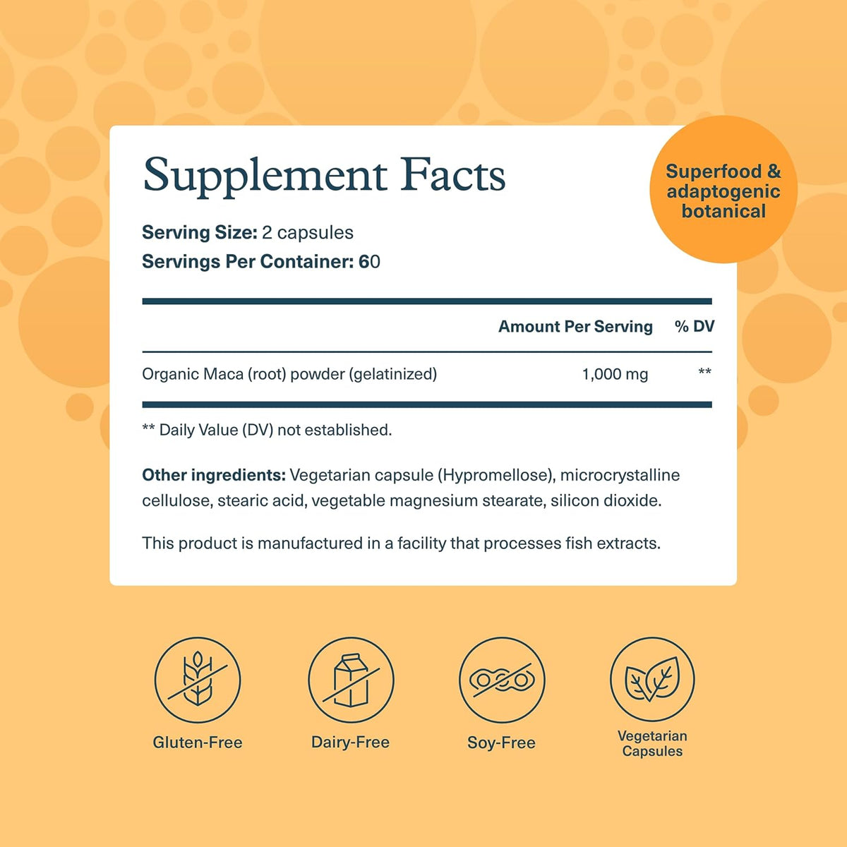 Youtheory Women&#39;s Maca Root - Vegan Energy &amp; Menopause Support Supplement with Peruvian Ginseng* - Premium Supplement for Women - Dairy, Soy &amp; Gluten Free - 120 Vegetarian Capsules