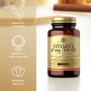 Solgar Vitamin E, 67 mg (100 IU), 100 Softgels