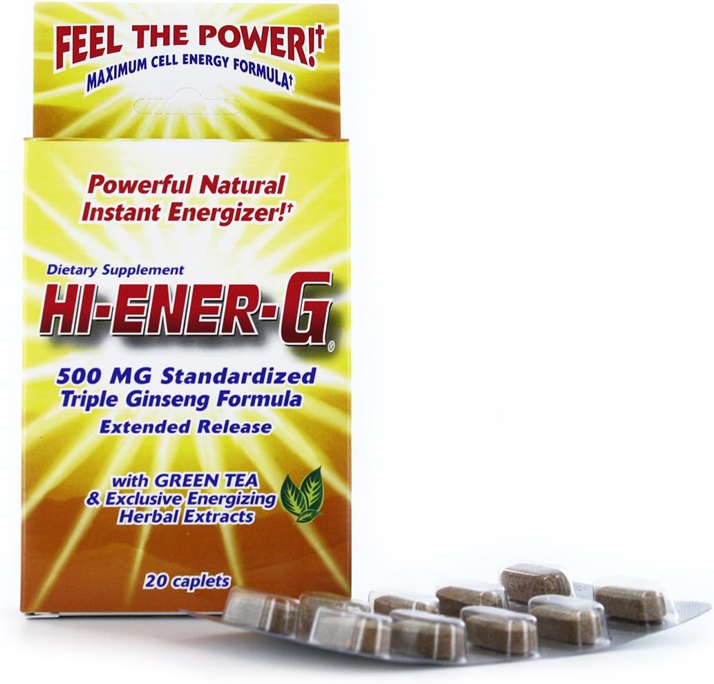 Windmill Hi-EnerG Triple Ginseng Energy Supplement, 500 mg, 20 servings