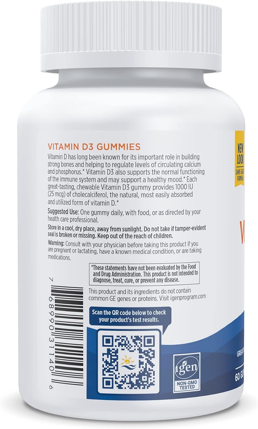 Nordic Naturals Vitamin D3 Gummies, Wild Berry - 60 Gummies - 1000 IU Vitamin D3 - Great Taste - Healthy Bones, Mood &amp; Immune System Function - Non-GMO - 60 Servings