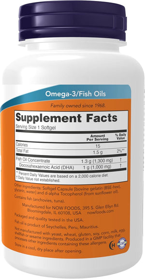 DHA-1000 Fish Oil, Extra Strength 90 Softgels