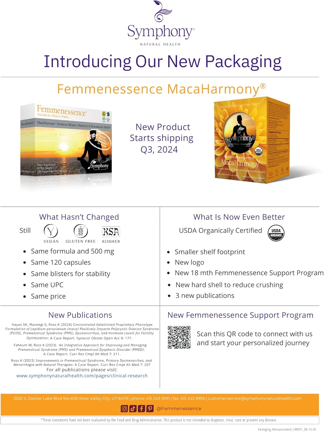 Symphony | Femmenessence | MacaHarmony For Menstrual Health | 120 Veg Caps