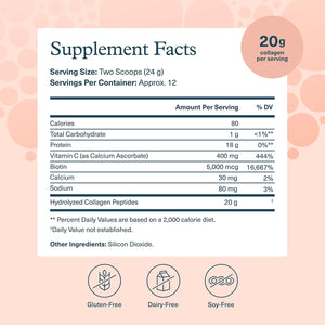 Youtheory Collagen Powder - Premium Collagen Supplement with Vitamin C & Biotin - Healthy Hair, Nails, Skin & Joints* - Hydrolyzed & Highly Absorbable - Dairy & Gluten Free - Unflavored - 10 oz
