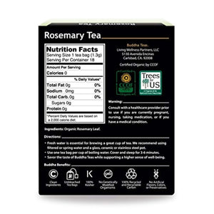 Buddha Teas Organic Rosemary Tea - OU Kosher, USDA Organic, CCOF, 18 Bleach-Free Tea Bags