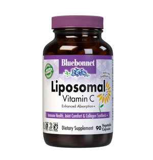 BlueBonnet Nutrition Liposomal Vitamin C, Immune Health*, Joint Health*, Collagen Synthesis*, Vegan, Kosher, Non-GMO, Gluten-Free, Soy-Free Milk-Free, 90 Vegetable Capsules, 45 Servings