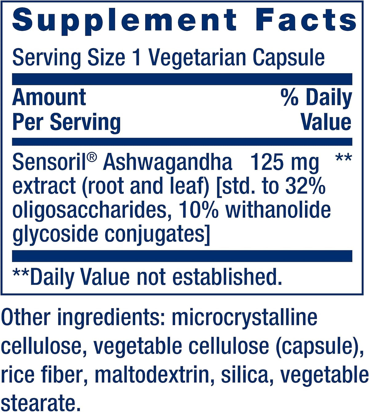Life Extension Optimized Ashwagandha - Stress Management Supplement for a Healthy Stress Response, Focus, Memory, Stress Relief - Vegetarian, Gluten-Free, Non-GMO, 60 Capsules