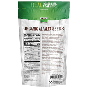 NOW Foods, Organic Alfalfa Seeds For Sprouting, Grown in the USA, Certified Non-GMO, 12-Ounce