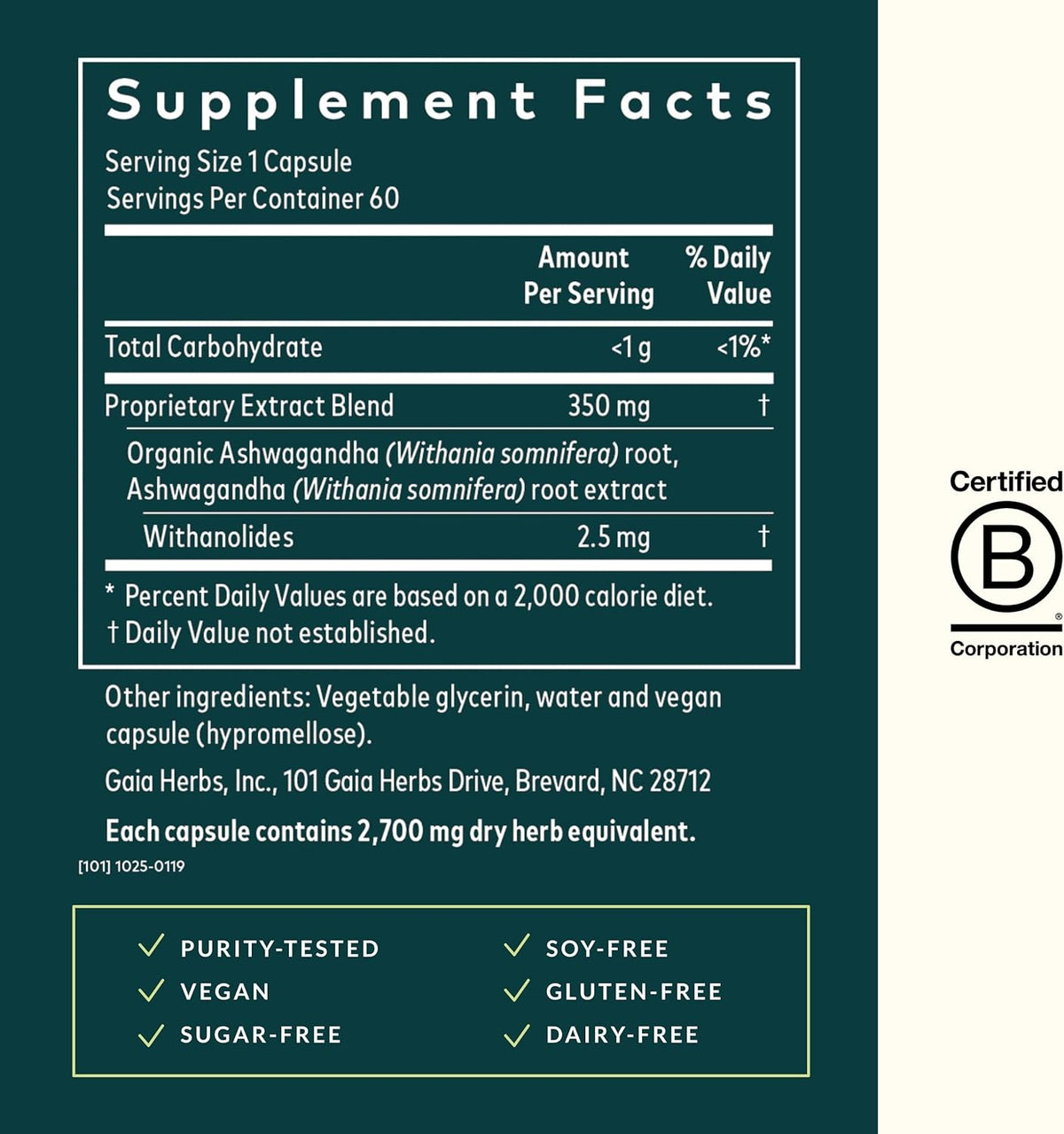 Gaia Herbs Ashwagandha Root - Made with Organic Ashwagandha Root to Help Support a Healthy Response to Stress, the Immune System, and Restful Sleep - 60 Vegan Liquid Phyto-Capsules