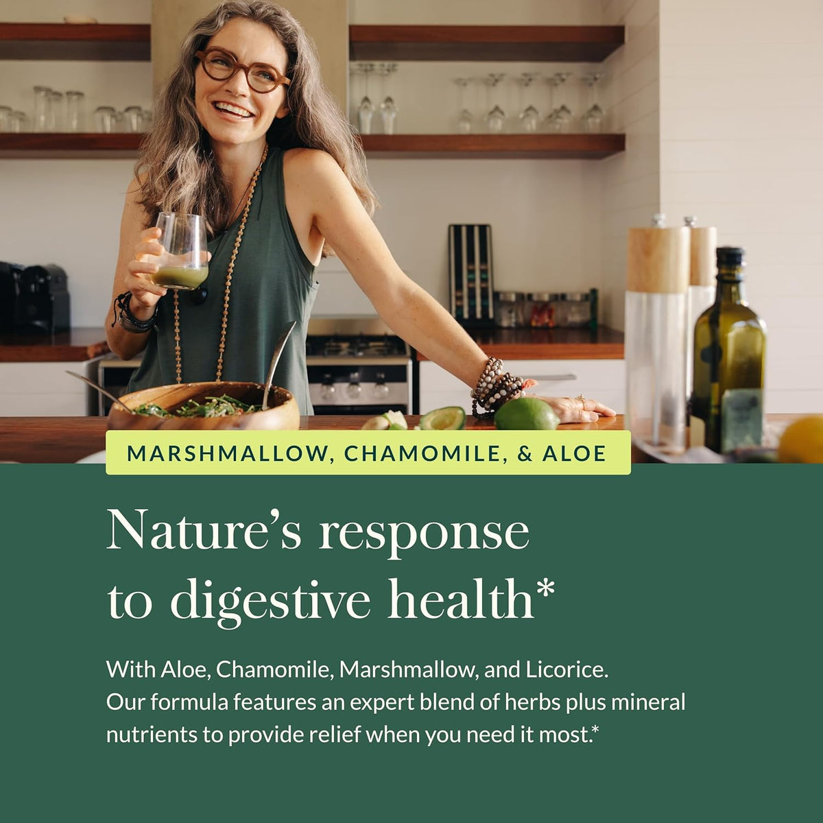 Gaia Herbs Reflux Relief - with Marshmallow Root, Chamomile, Aloe, Licorice, and High Mallow - Helps with Occasional Heartburn and Relieve Indigestion - 45 Chewable Tablets (45-Day Supply)