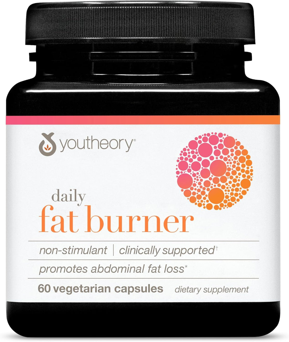 Youtheory Daily Fat Burner - Supports Body Composition &amp; Metabolism - with Citrus Fruit Blend, Chromium &amp; Cayenne Extract - Gluten, Soy &amp; Dairy Free - 60 Vegetarian Capsules