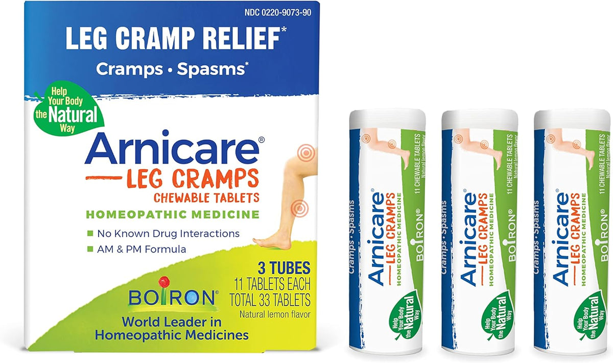 Boiron Arnicare Leg Cramps for Day and Night Relief from Cramping and Stiffness in Feet or Calves - 33 Tablets