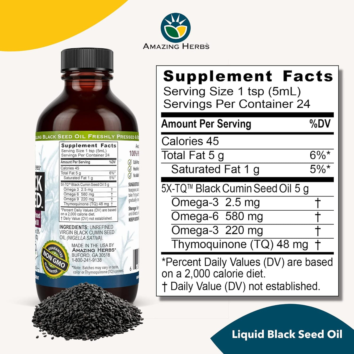 Amazing Herbs Premium Black Seed™ -- 4 fl oz
