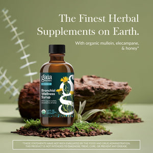 Gaia Herbs Bronchial Wellness Syrup - Immune Support Supplement to Help Maintain Lung Health and Help Provide Comfort for Occasional Sore Throat - 5.4 Fl Oz