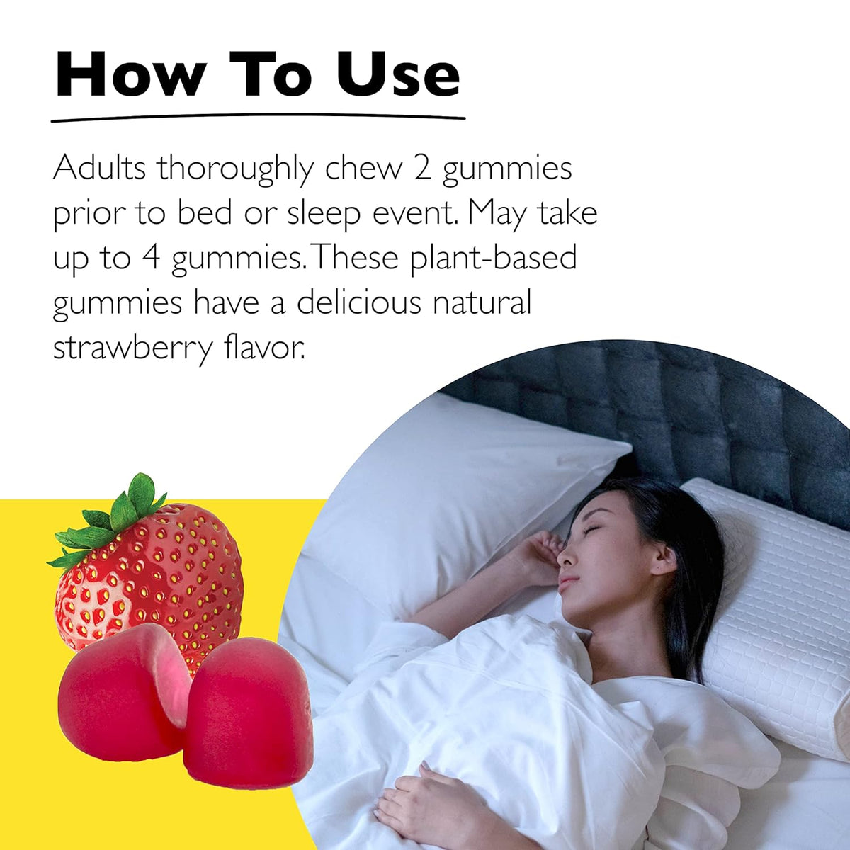 Bach RESCUE PLUS Melatonin Sleep Gummies, Natural Strawberry Flavor, Sleep Aid, Dietary Supplement, Vegan, Gluten-Free, No Artificial Flavors, Colors, 60 Count