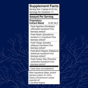 Host Defense MycoShield Throat Spray - Immune Health Support - Dietary Mushroom Supplement with Chaga, Reishi, Turkey Tail & More - On-The-Go Immune Support - Cinnamon Flavor, 1 fl oz (71 Servings)