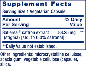 Life Extension Optimized Saffron, saffron extract, saffron supplement that helps you fight the urge to snack, non-GMO, gluten-free, vegetarian, 60 vegetarian capsules