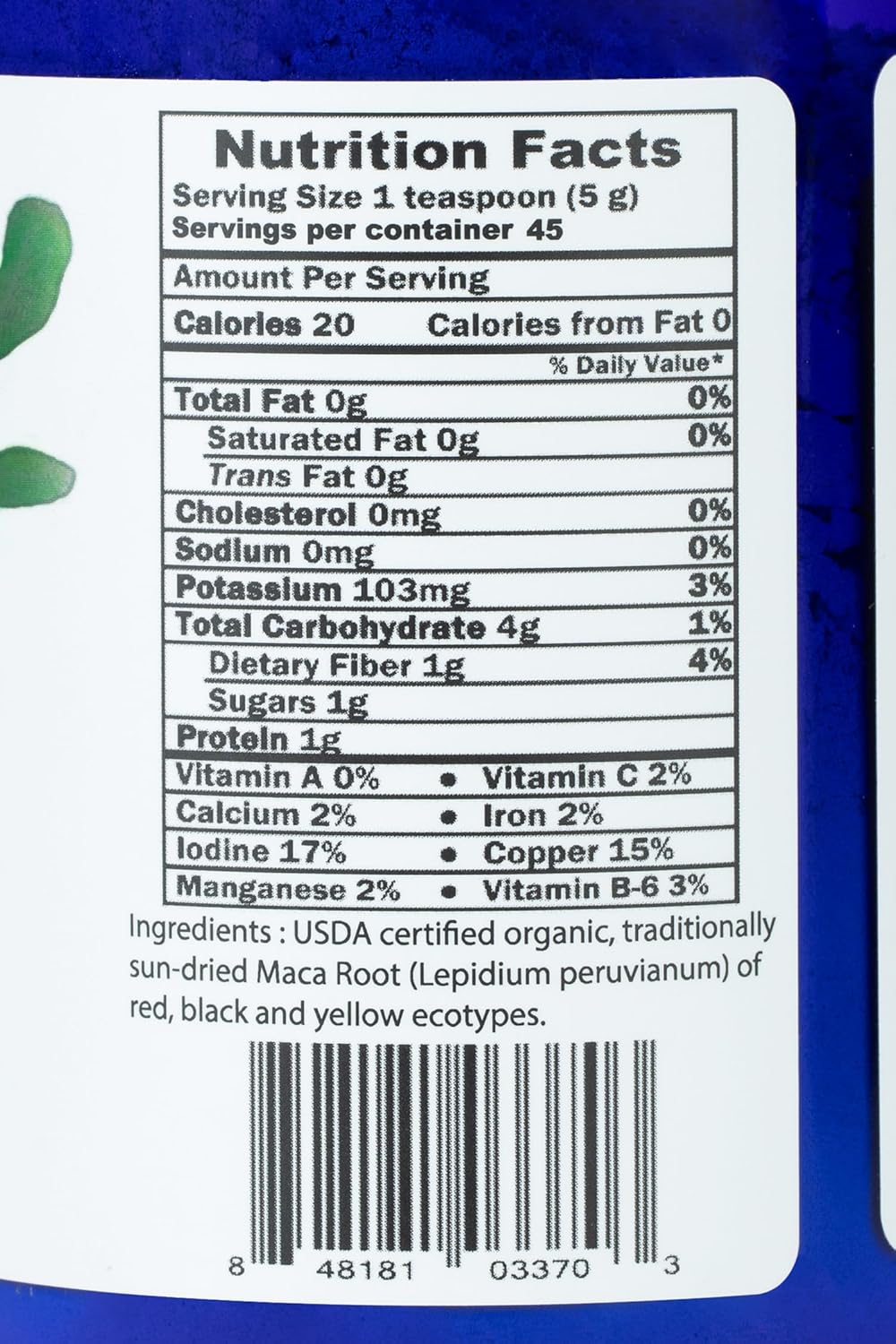 One Maca (Organic Black, Red and Yellow maca Varieties) - 8oz