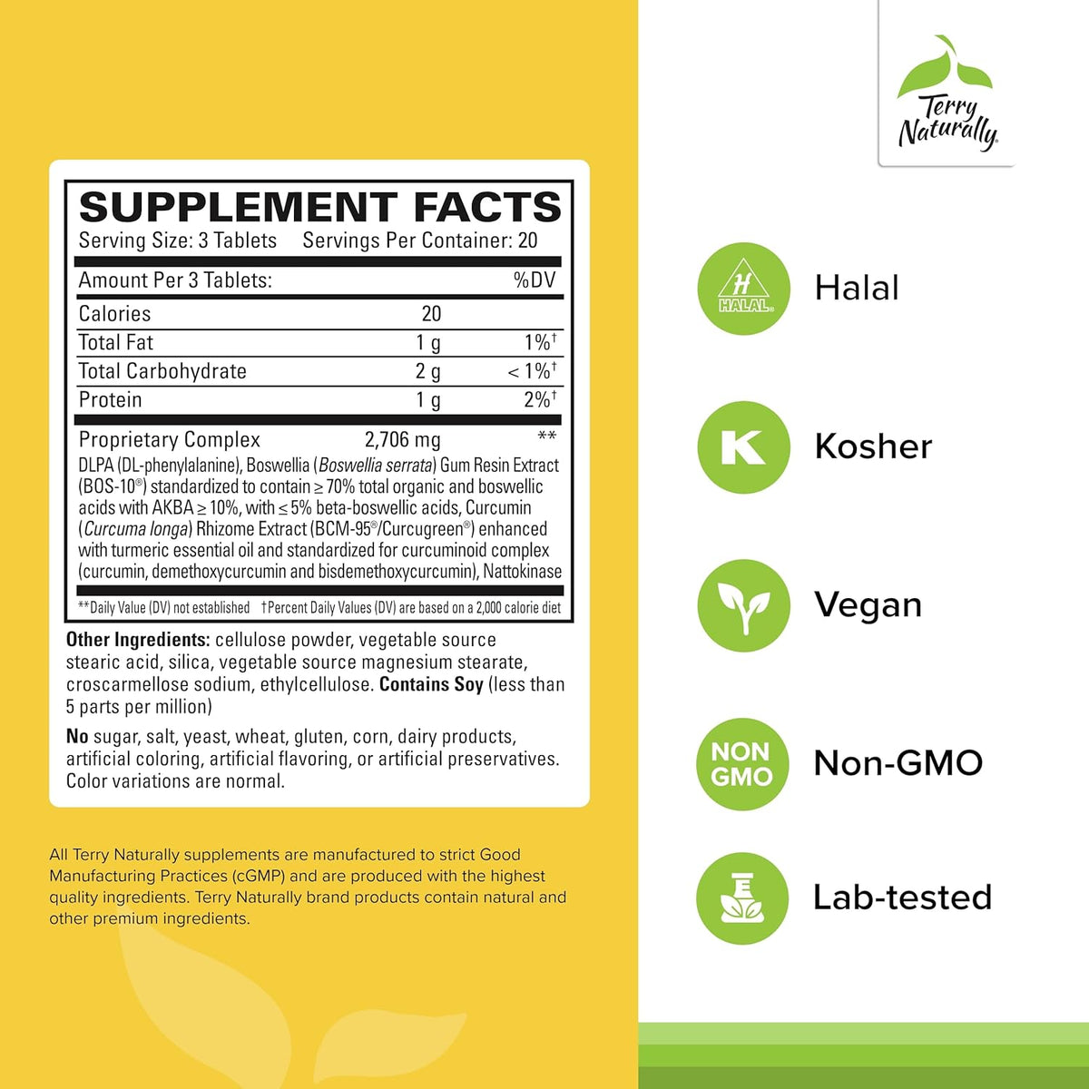 Terry Naturally Curamin Extra Strength - Curcumin &amp; Boswellia Supplement for Healthy Circulation Support - Turmeric Supplement to Support Joints, Muscle Health &amp; Endorphin Production - 60 Tablets