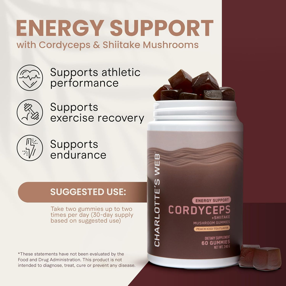 CHARLOTTE’S WEB CORDYCEPS ENERGY GUMMIES 60GUMMIES