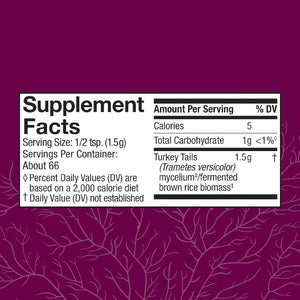 Host Defense Turkey Tail Mushroom Powder - Digestive Health & Immune Response Support Supplement - Mushroom Supplement for Gastrointestinal & Gut Microbiome Support - 3.5 oz (66 Servings