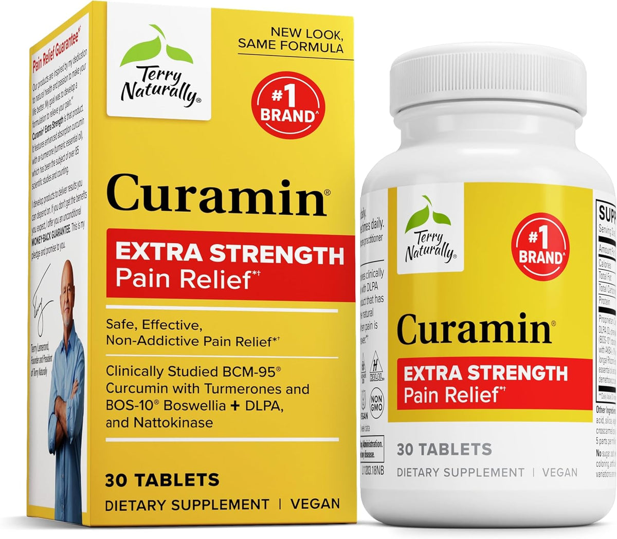 Terry Naturally Curamin Extra Strength - Curcumin &amp; Boswellia Supplement for Healthy Circulation Support - Turmeric Supplement to Support Joints, Muscle Health &amp; Endorphin Production - 30 Tablets