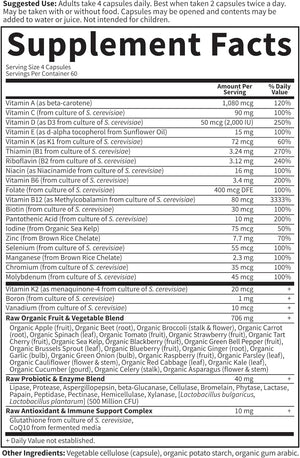 Garden of Life Multivitamin for Women 50 & Over, Vitamin Code Women 50 & Wiser Multi - 240 Capsules with Vitamins A, B, C, D3, E & K, CoQ10, Probiotics & Enzymes