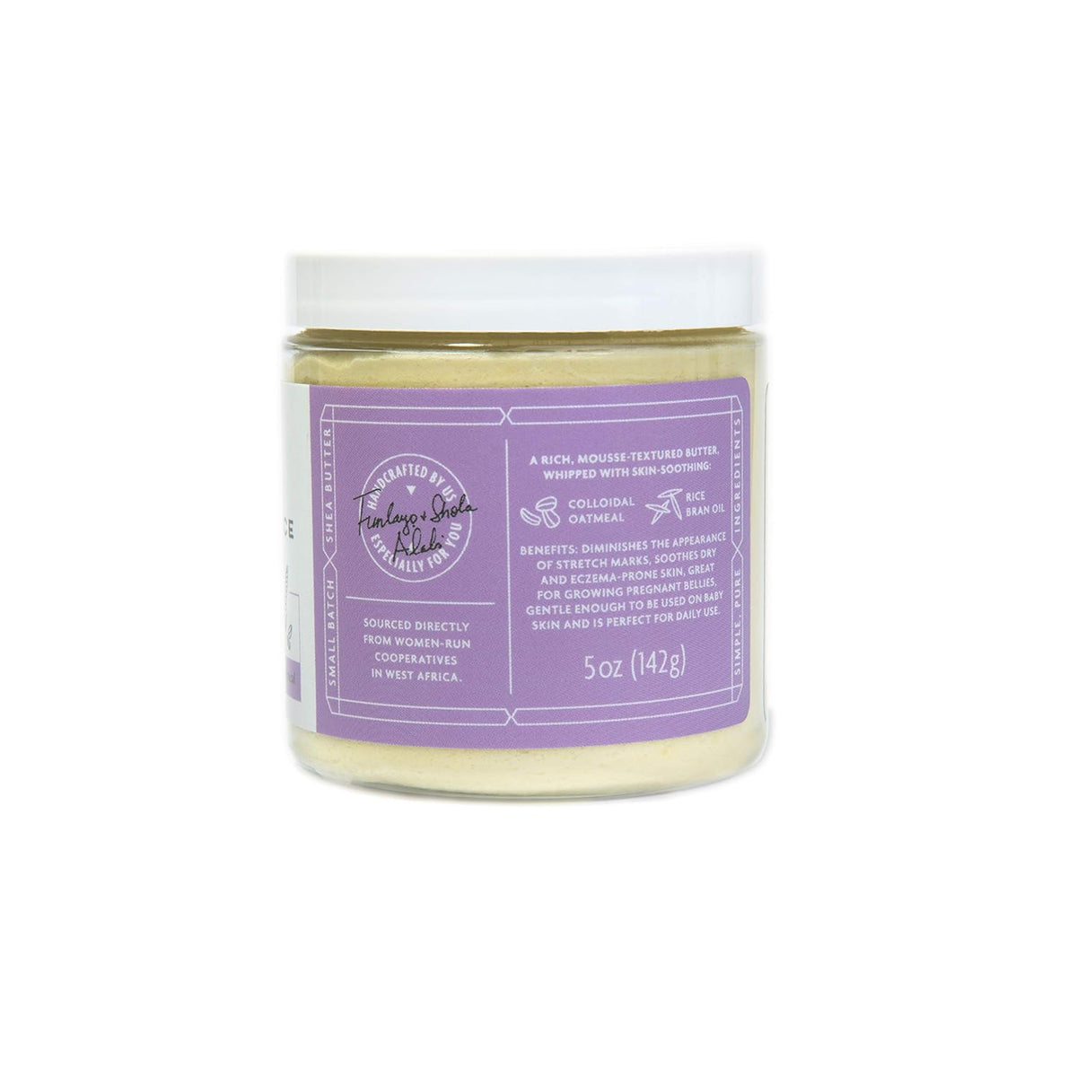 Shea Radiance Whipped Shea Butter w/Colloidal Oatmeal - Blended w/Skin-Soothing Oatmeal &amp; Moisturizing Rice Bran Oil | Lavender Bliss (5oz)