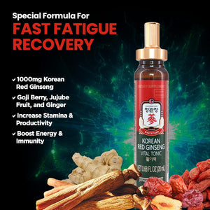 CheongKwanJang, Korean Red Ginseng Vital Tonic, 10 Bottles, 0.68 fl oz (20 ml) Each