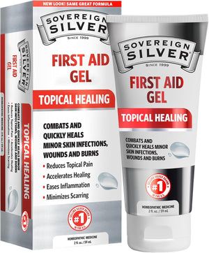 Sovereign Silver First Aid Gel - Argentum Metallicum Gel Wound Care Support, Topical Skin Care for Minor Skin Irritations with Convenient Pump - 2 fl oz (59 mL)