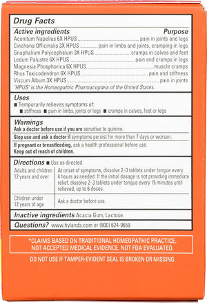Hyland's Leg Cramps Tablets, Natural Relief of Calf, Leg and Foot Cramp, 50 Count