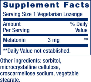 Life Extension Melatonin, 3 mg, Optimal Sleep Support, Healthy circadian Rhythms, Cellular Defense, Gluten-Free, Non-GMO, Vegetarian, 60 chewable lozenges