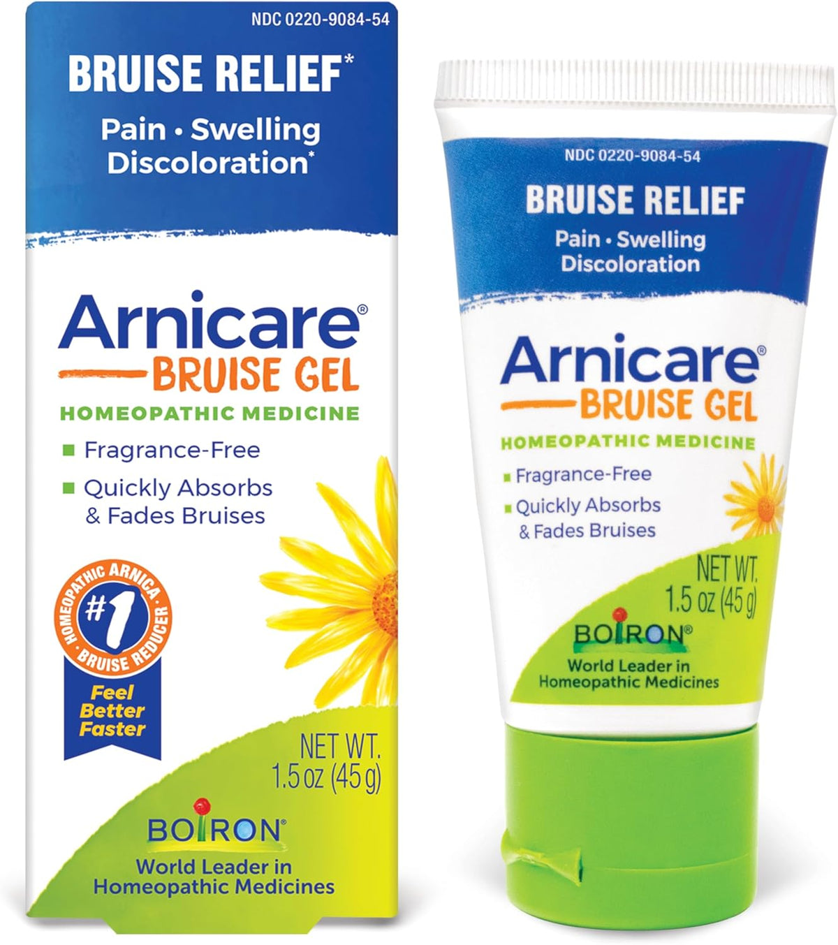Boiron Arnicare Bruise Gel for Relief of Pain, Inflammation or Swelling, Soreness, and Discoloration - Non-greasy and Fragrance-Free - 1.5 oz