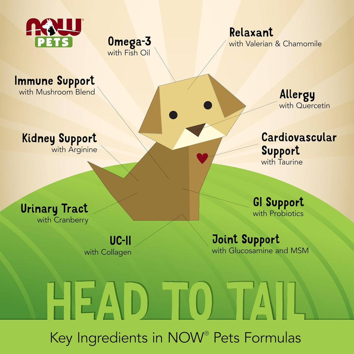 NOW Foods Pet Health, Kidney Support Supplement, Formulated for Cats &amp; Dogs, NASC Certified, Powder, 4.2-Ounce
