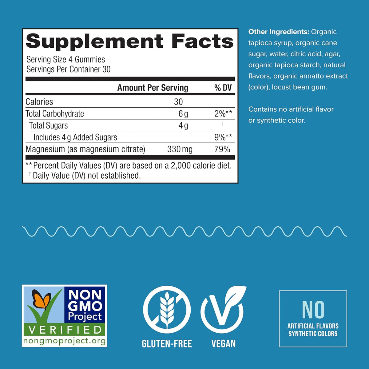 Natural Vitality Calm Magnesium Supplement, Anti-Stress Gummies, Vegan, Gluten-Free, Orange Flavor, 120 Gummies