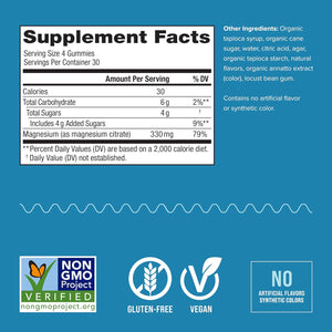 Natural Vitality Calm Magnesium Supplement, Anti-Stress Gummies, Vegan, Gluten-Free, Orange Flavor, 120 Gummies