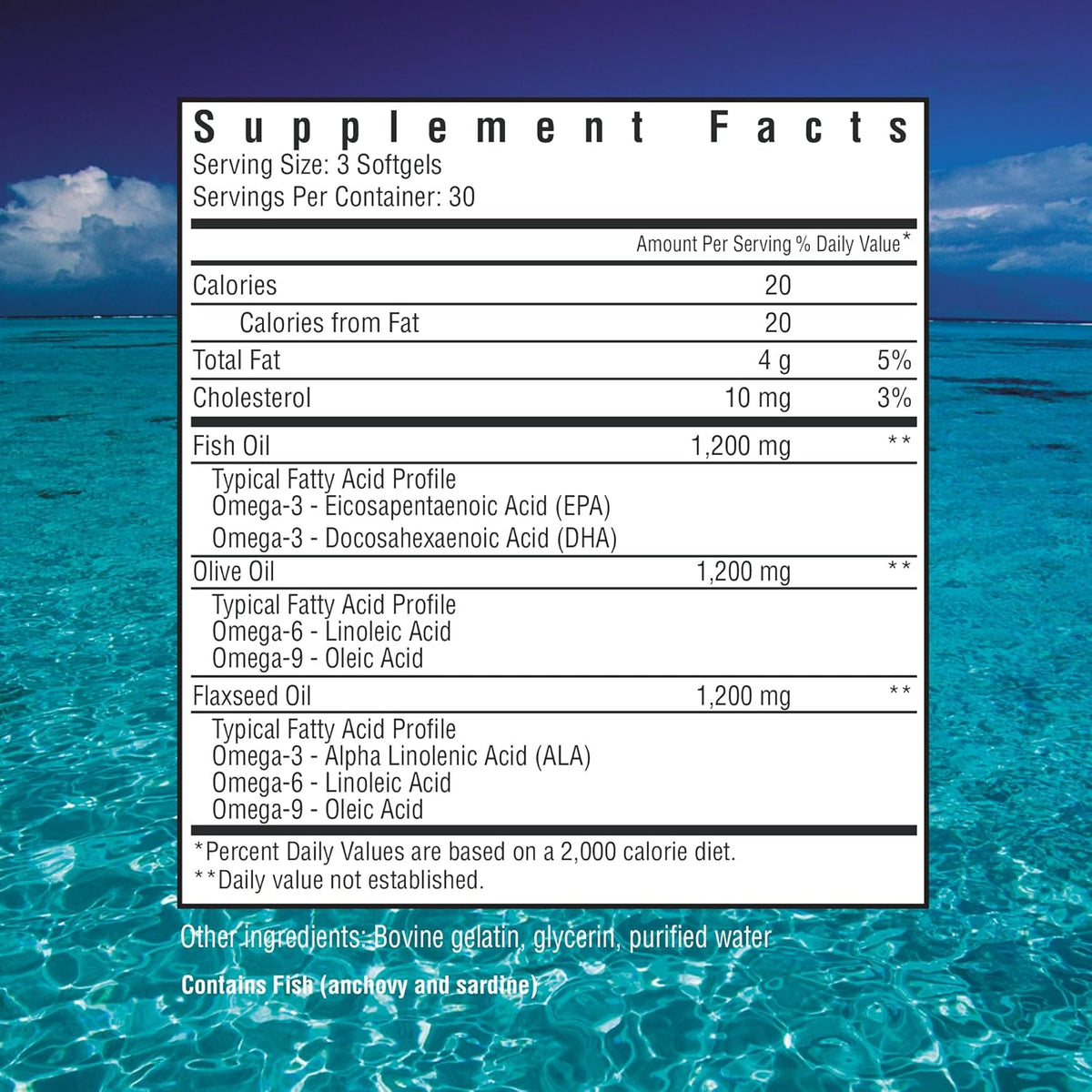 Glucoflex Omega 3-6-9, Omegas from EPA/DHA Fish Oil for Joint Health, 30 servings