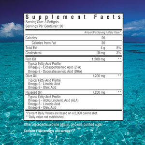 Glucoflex Omega 3-6-9, Omegas from EPA/DHA Fish Oil for Joint Health, 30 servings
