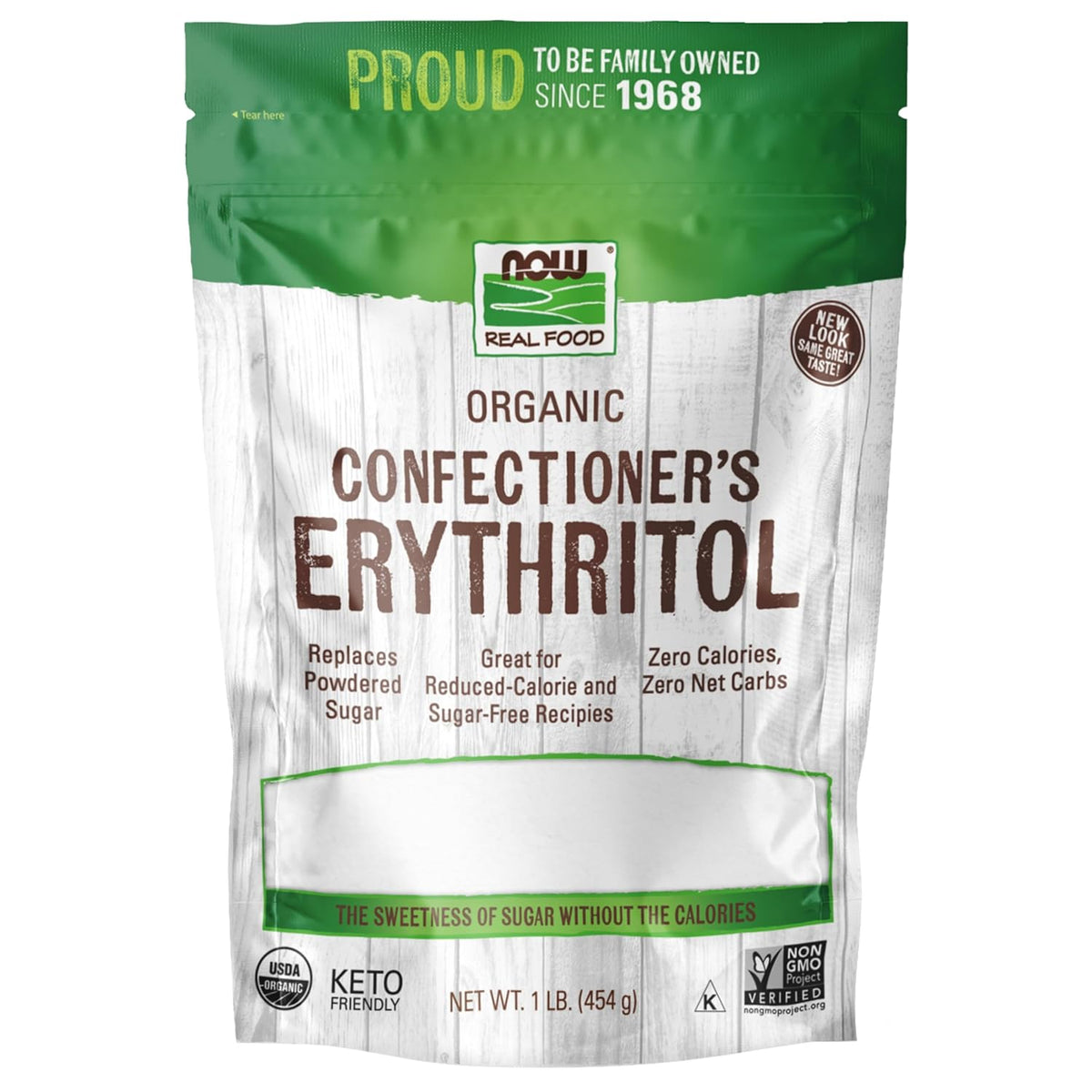 Organic Confectioner's Erythritol Powder, Replacement for Powdered Sugar, Zero Calories, 1-Pound
