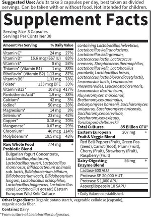 Garden of Life Raw Probiotics for Women Over 50-50 & Wiser Women's Probiotic with Acidophilus, Live Cultures, Probiotic - Created Vitamins, Enzymes, Prebiotics - 90 Vegetarian Capsules