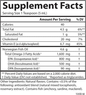 Carlson - The Very Finest Fish Oil, 1600 mg Omega-3s, Liquid Supplement, Norwegian, Wild-Caught, Sustainably Sourced , Lemon, 16.9 Fl Oz
