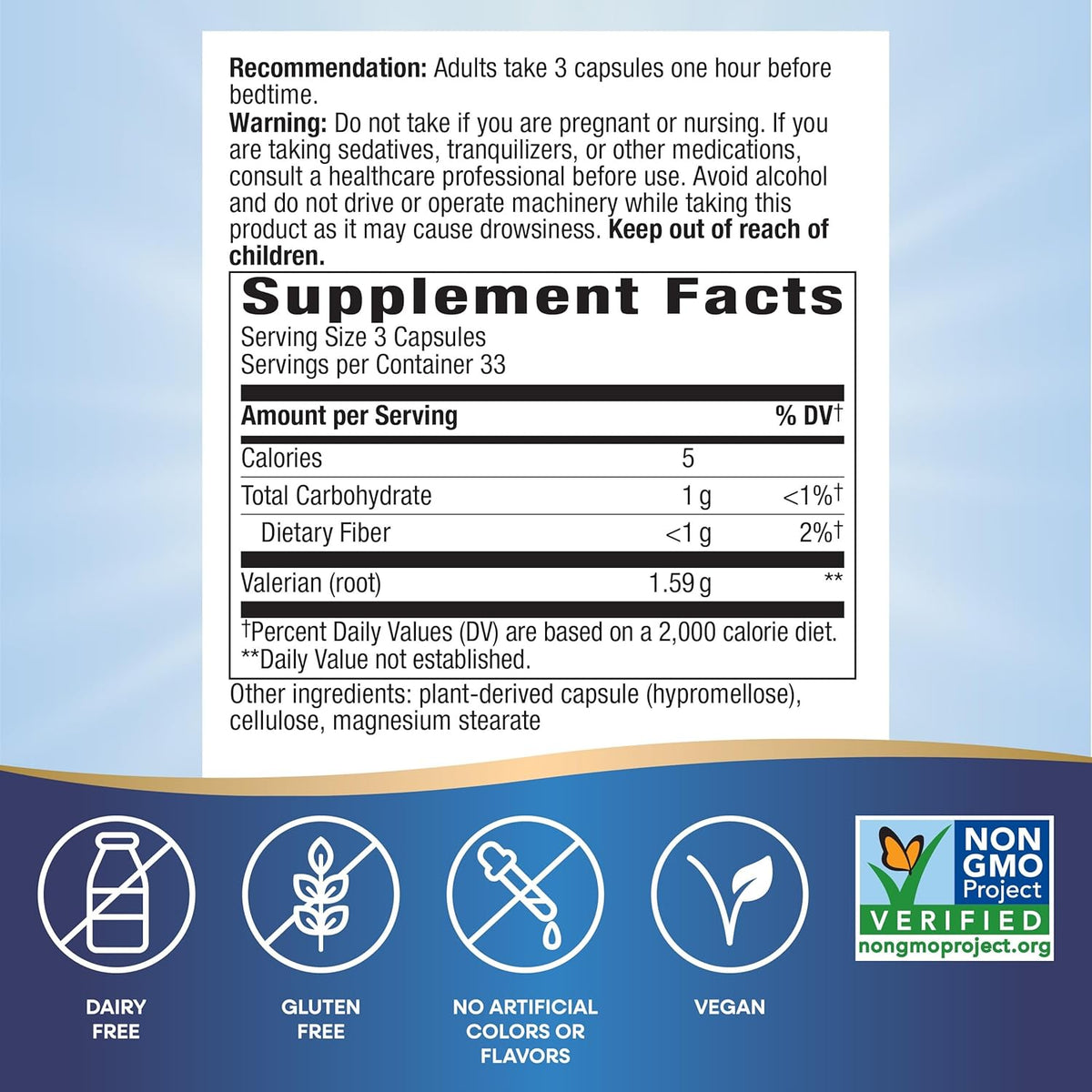 Nature&#39;s Way Valerian Root - Traditional Sleep Support* - Valerian Root Capsules - Gluten Free &amp; Vegan - 100 Capsules