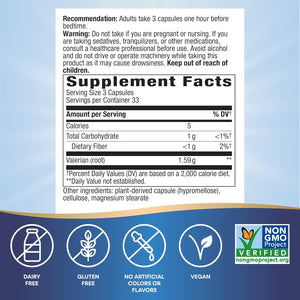 Nature's Way Valerian Root - Traditional Sleep Support* - Valerian Root Capsules - Gluten Free & Vegan - 100 Capsules