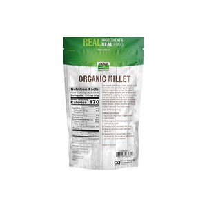 NOW Foods, Organic Millet, Gluten-Free, Whole Grain, Hulled, USA-Grown, 16-Ounce